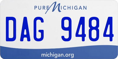 MI license plate DAG9484
