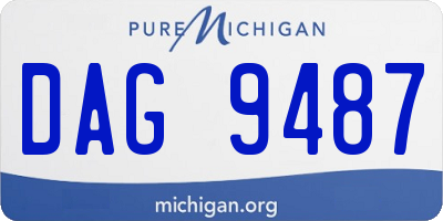 MI license plate DAG9487