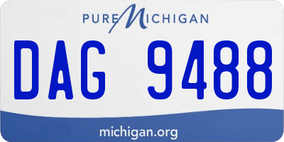 MI license plate DAG9488
