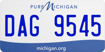 MI license plate DAG9545
