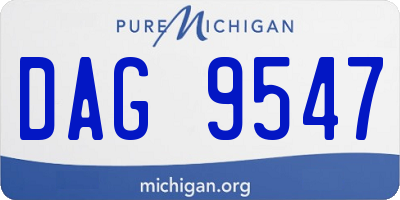 MI license plate DAG9547