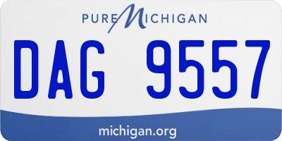 MI license plate DAG9557