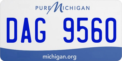 MI license plate DAG9560