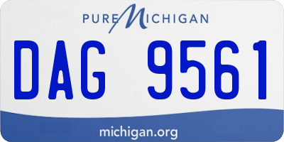 MI license plate DAG9561