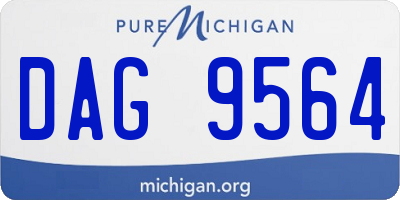 MI license plate DAG9564