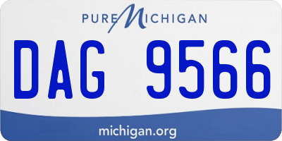 MI license plate DAG9566
