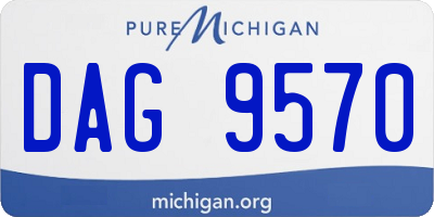 MI license plate DAG9570