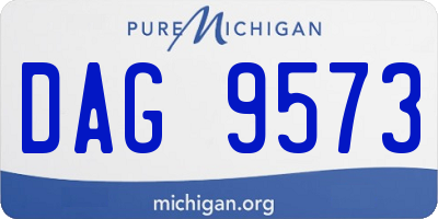 MI license plate DAG9573