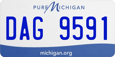MI license plate DAG9591