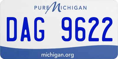 MI license plate DAG9622