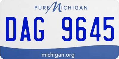 MI license plate DAG9645