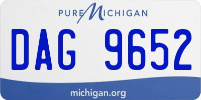 MI license plate DAG9652