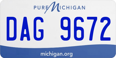 MI license plate DAG9672