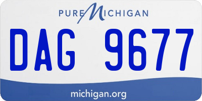 MI license plate DAG9677