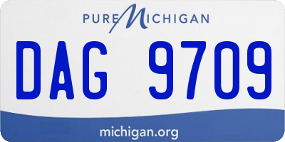 MI license plate DAG9709