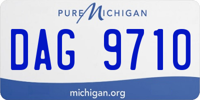 MI license plate DAG9710