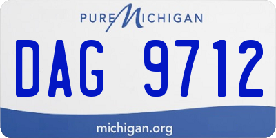 MI license plate DAG9712