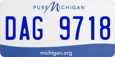 MI license plate DAG9718