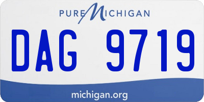 MI license plate DAG9719