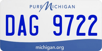 MI license plate DAG9722