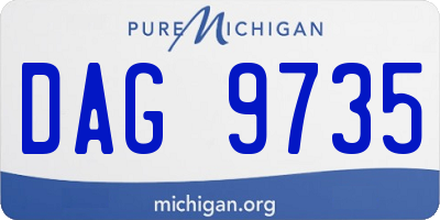 MI license plate DAG9735