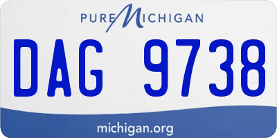 MI license plate DAG9738