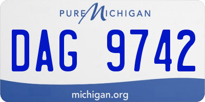 MI license plate DAG9742