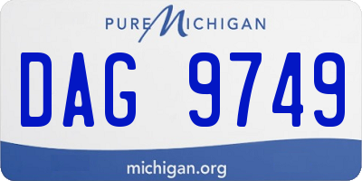 MI license plate DAG9749