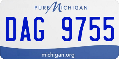 MI license plate DAG9755