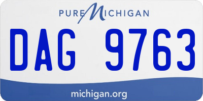 MI license plate DAG9763
