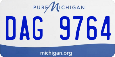 MI license plate DAG9764