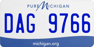 MI license plate DAG9766