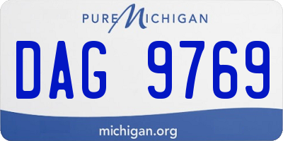 MI license plate DAG9769