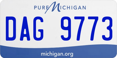 MI license plate DAG9773
