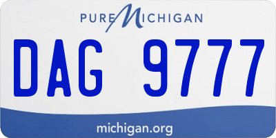 MI license plate DAG9777
