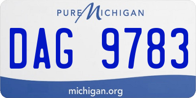 MI license plate DAG9783
