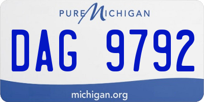 MI license plate DAG9792