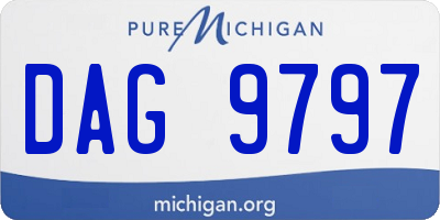 MI license plate DAG9797