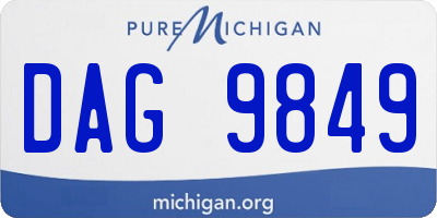 MI license plate DAG9849