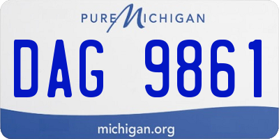 MI license plate DAG9861