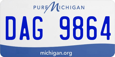 MI license plate DAG9864
