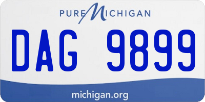 MI license plate DAG9899