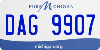 MI license plate DAG9907