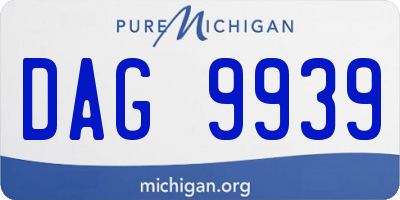 MI license plate DAG9939