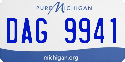 MI license plate DAG9941