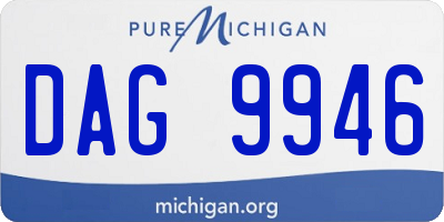 MI license plate DAG9946