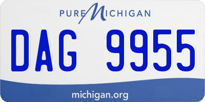 MI license plate DAG9955