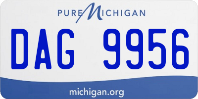 MI license plate DAG9956