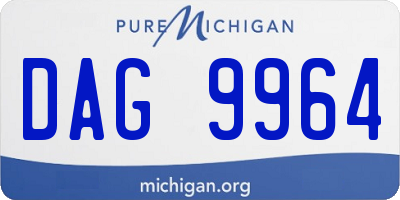 MI license plate DAG9964