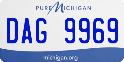 MI license plate DAG9969